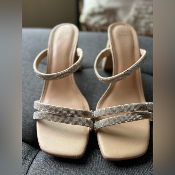 A New Day Sparkly Strappy Heels WORN ONCE - Picture 2 of 5